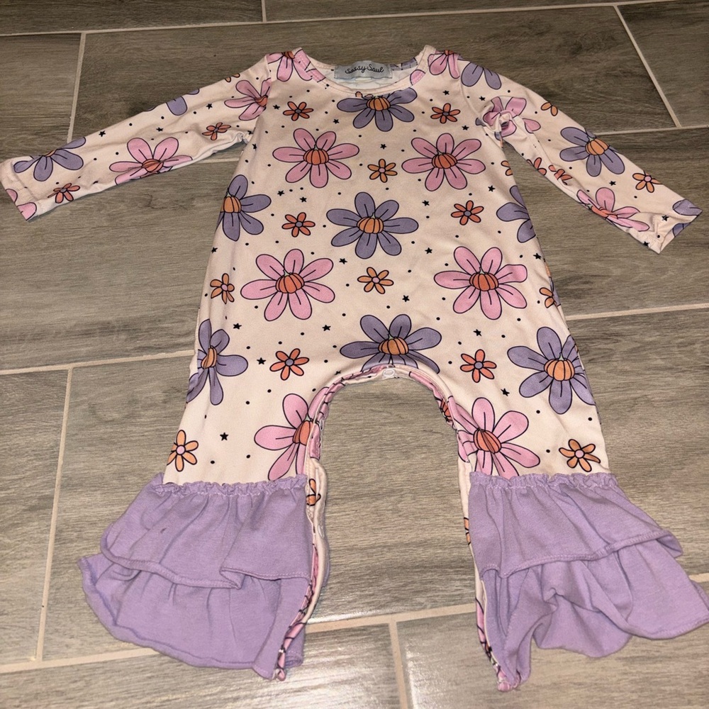 Floral Long Sleeve Kids Bodysuit